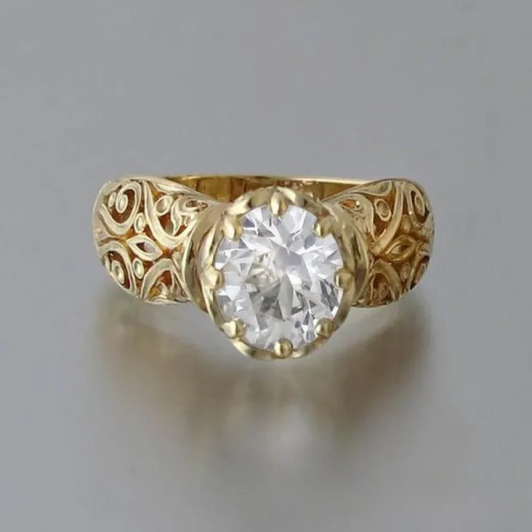 Elegante witte zirkonia ring