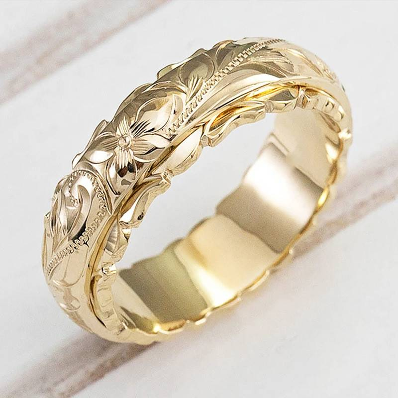 Madelief Vintage ring met bloemenaccent