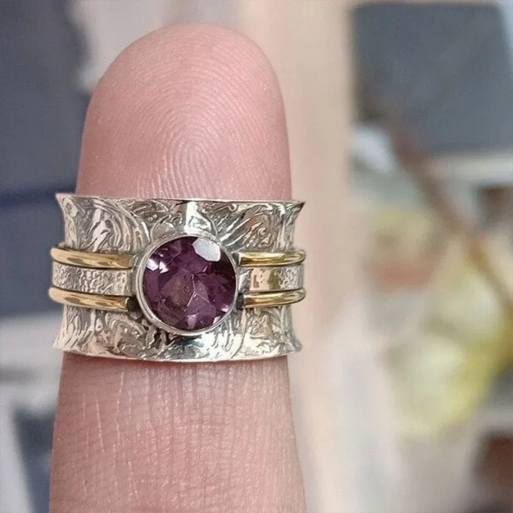 Boheemse kristallen meditatie ring