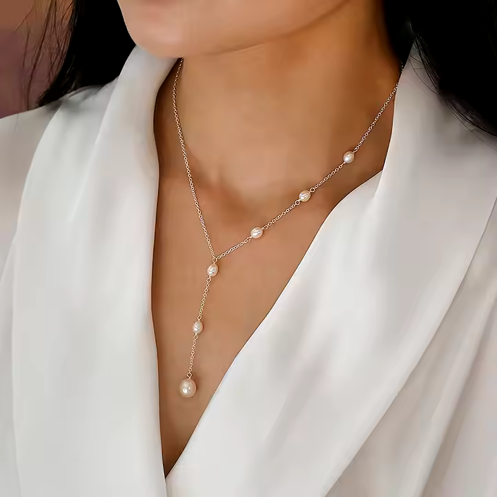 Vintage Hangende Parels Ketting