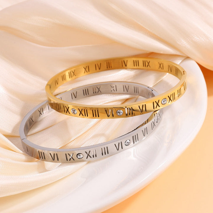 Titanium Armband met Romeinse Cijfers
