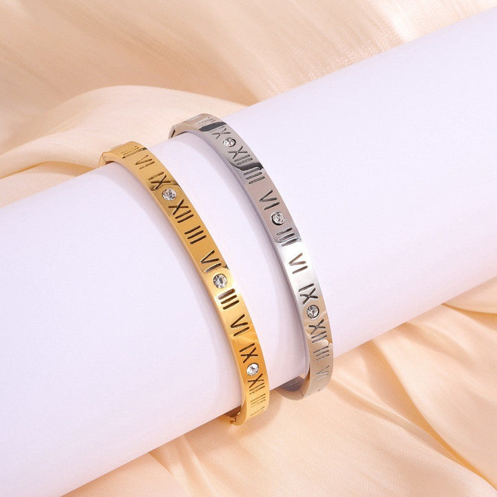 Titanium Armband met Romeinse Cijfers