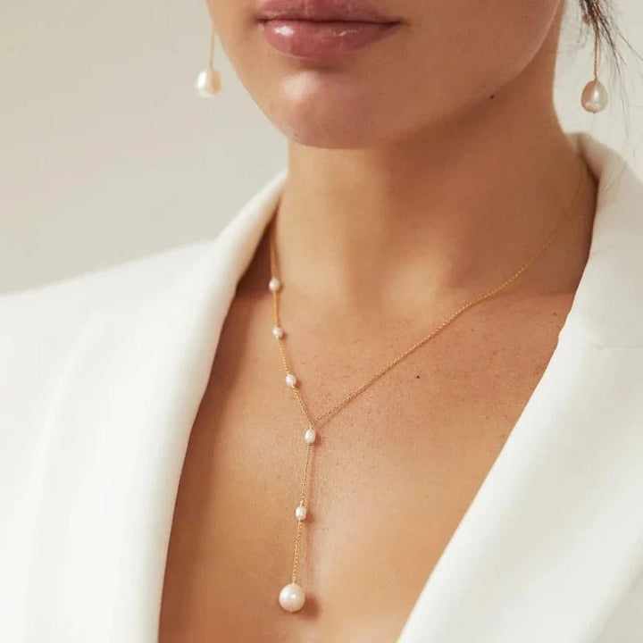 Vintage Hangende Parels Ketting