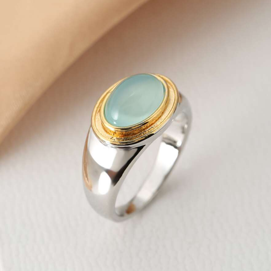 Vintage Groene Maansteen Ring